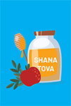 Click here for more information about Rosh Hashanah Blank Print Card Design 1